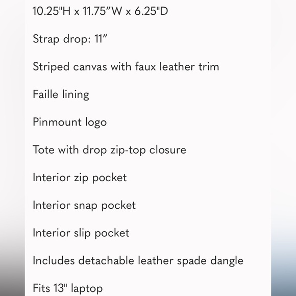 Kate Spade Market Street Medium Tote Morning Light Multi Canvas FINAL PRICE - Picture 6 of 8